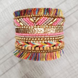 Large Colorful Cuff Bracelet